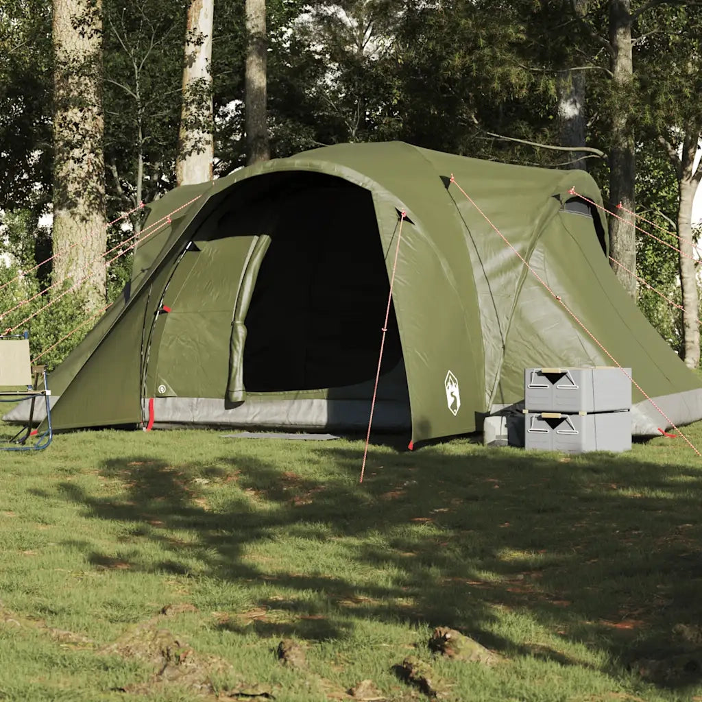 Tenda Familiare a Cupola 6 Persone Verde Oliva Impermeabile 4009464