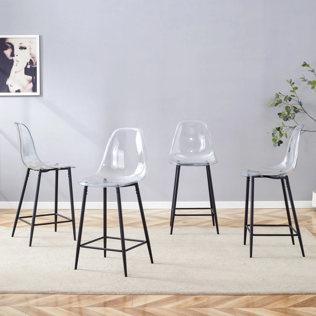 SGABELLO DA BAR Design moderno 68,5x48x47 cm nero plastica e metallo