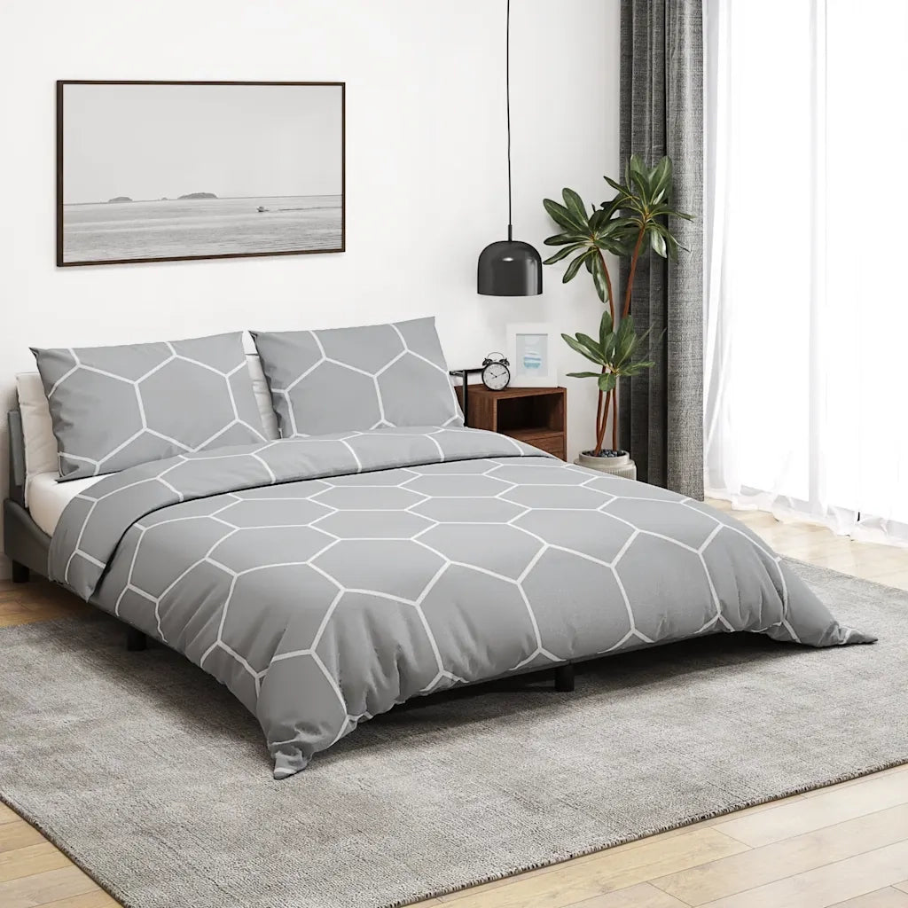 Set Copripiumino Grigio 135x200 cm in Cotone CFW3052887