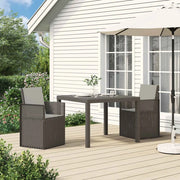 Sedie da pranzo da giardino 2 pcs Grigio Chiaro PP 8000013