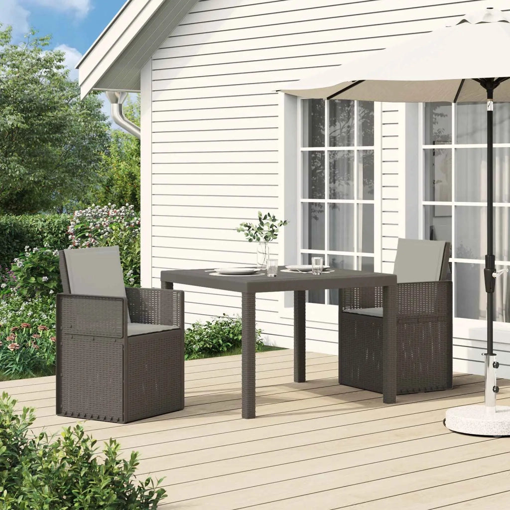 Sedie da pranzo da giardino 2 pcs Grigio Chiaro PP 8000013