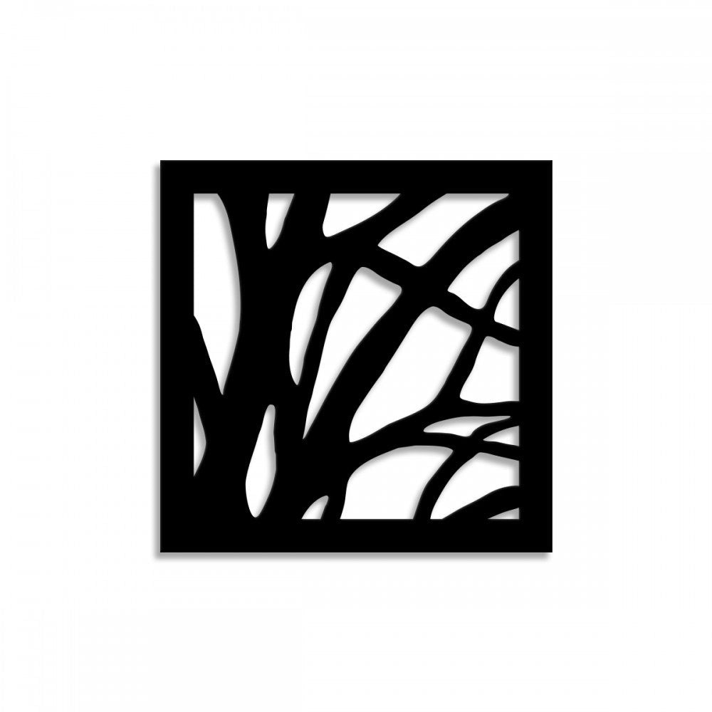 ALBERO - Pannello in PVC traforato - Parasole Misura: 73x73 cm, Colore: nero