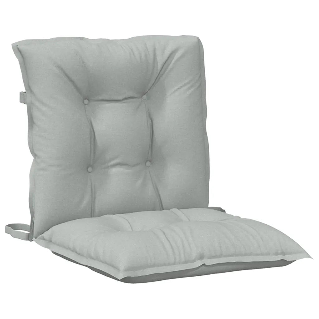 Cuscini Sedia Schiena Bassa 4 pz Grigio MÃ©lange 100x50x7 cm