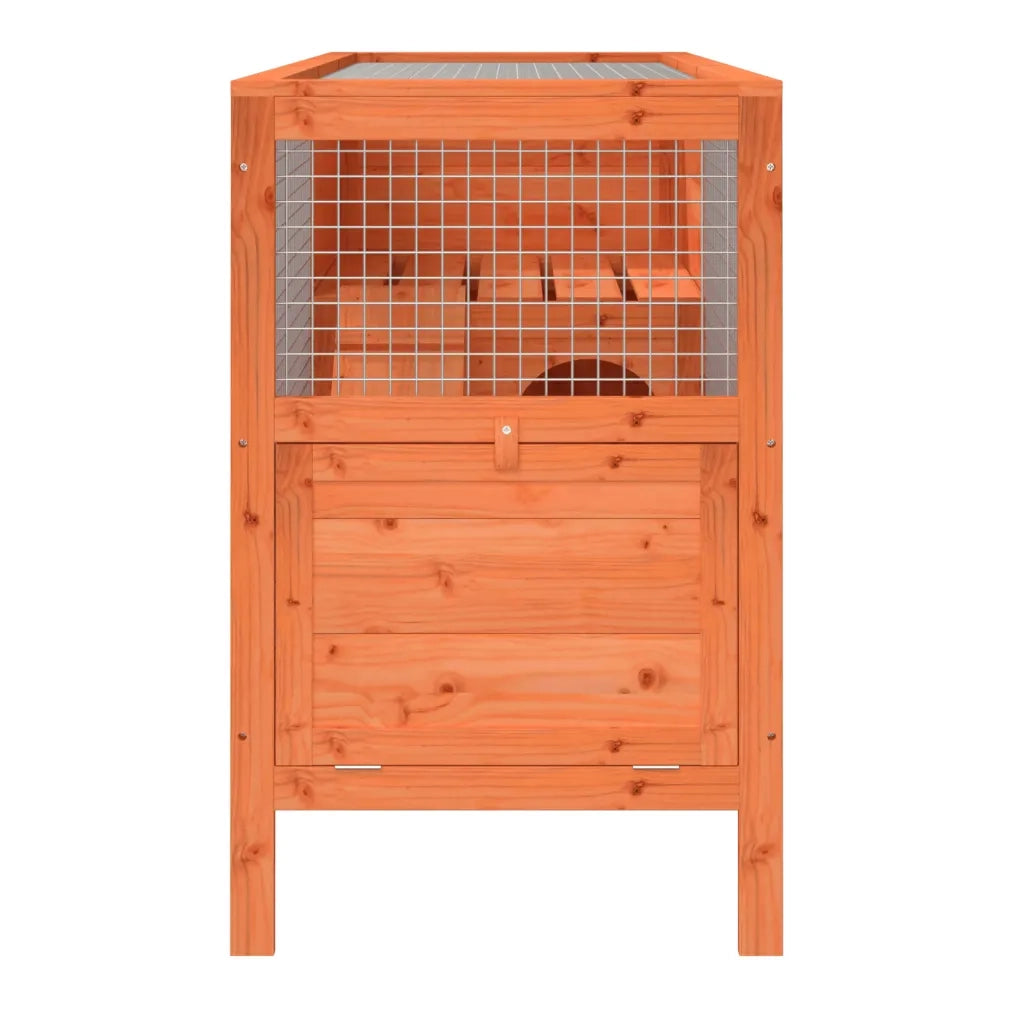 Conigliera Marrone 103x44x69,5 cm in Legno Massello di Pino 172296