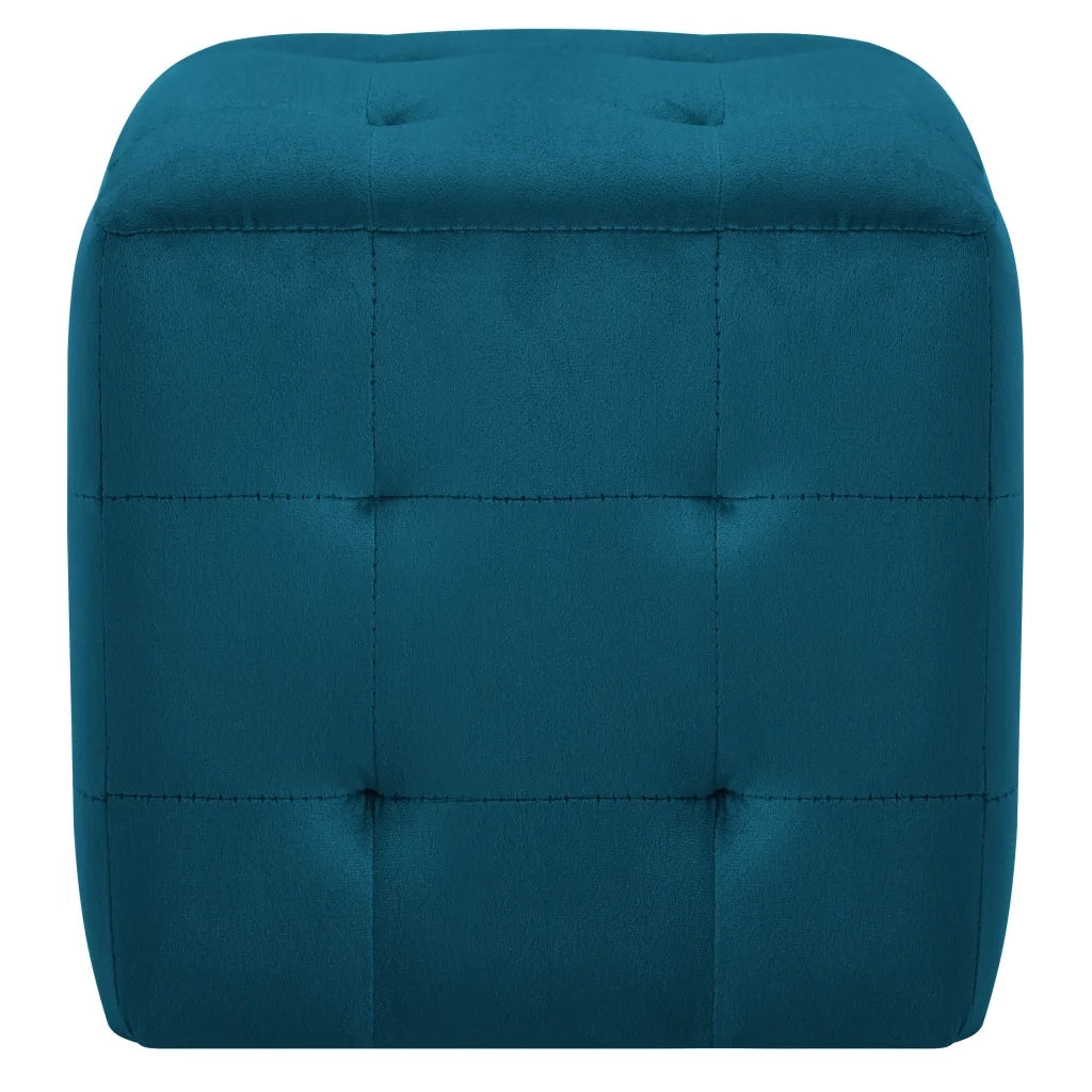 Pouf 2 pz Blu 30x30x30 cm in Velluto 278384