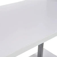 Libreria a 4 Ripiani Design Moderno in Legno e Metallo, Libreria Scaffale per Soggiorno, Studio, Ufficio, 80x30x145cm Bianca