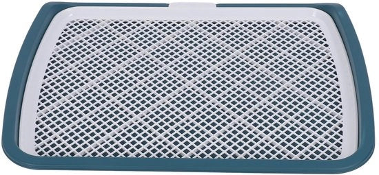 Porta toilet per cani con griglia di addestramento - 50 x 66 x 5 cm - Blu
