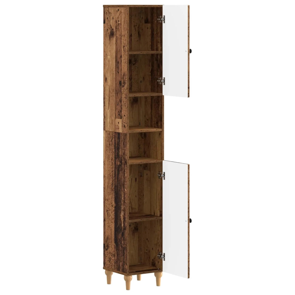 Armadio da Bagno con Ripiano Aperto ALKMAAR Legno antico 896163