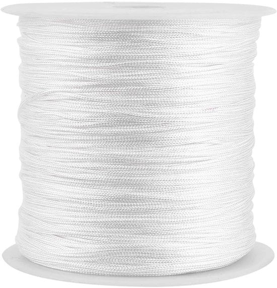 Corda in Nylon 100m - 0,8mm di Diametro - Corda a Fili - Robusta e Resistente - Per Collane/Anelli - Resistente alla Muffa - Corda per Gioielli