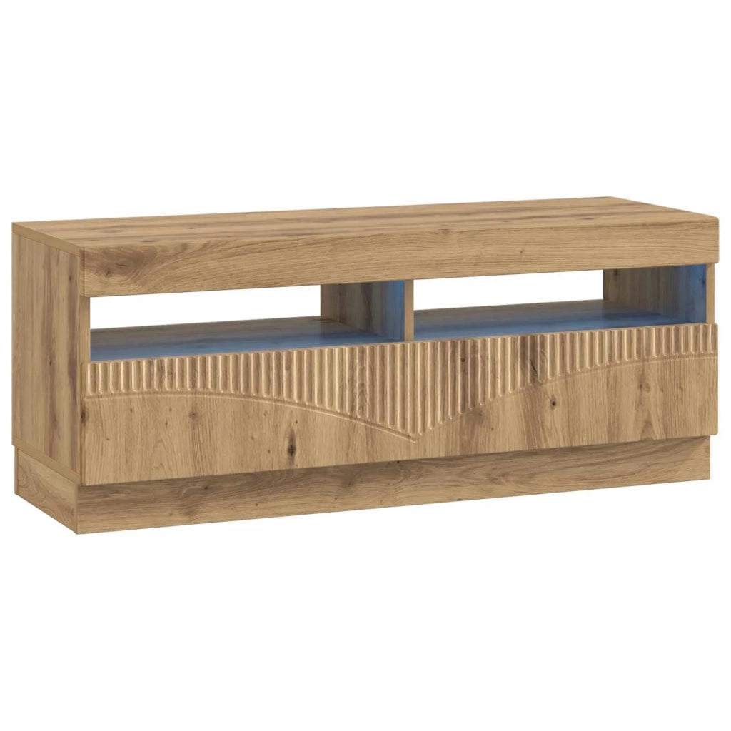 Mobile TV LED a 5 pezzi Rovere Artigianale Legno ingegnerizzato 3416851
