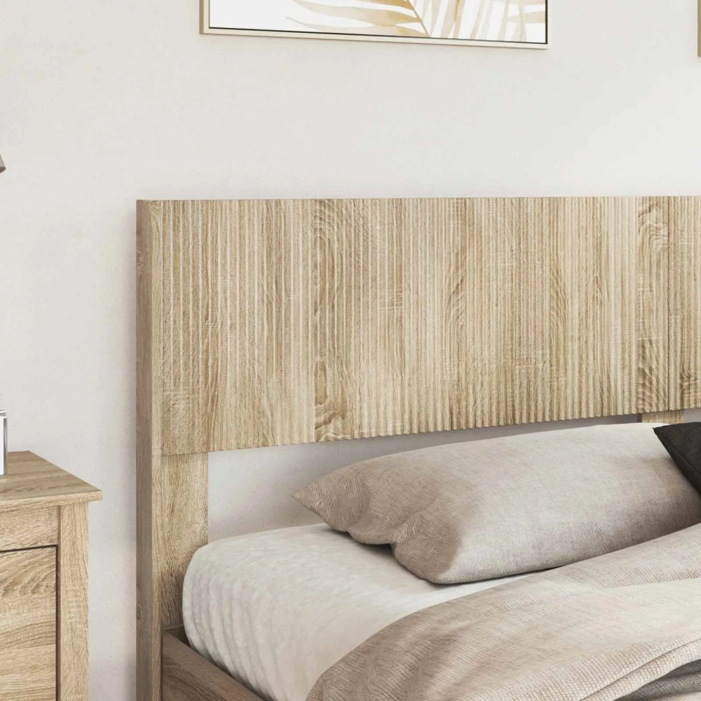 Struttura del letto con stoccaggio e testata Rovere Sonoma