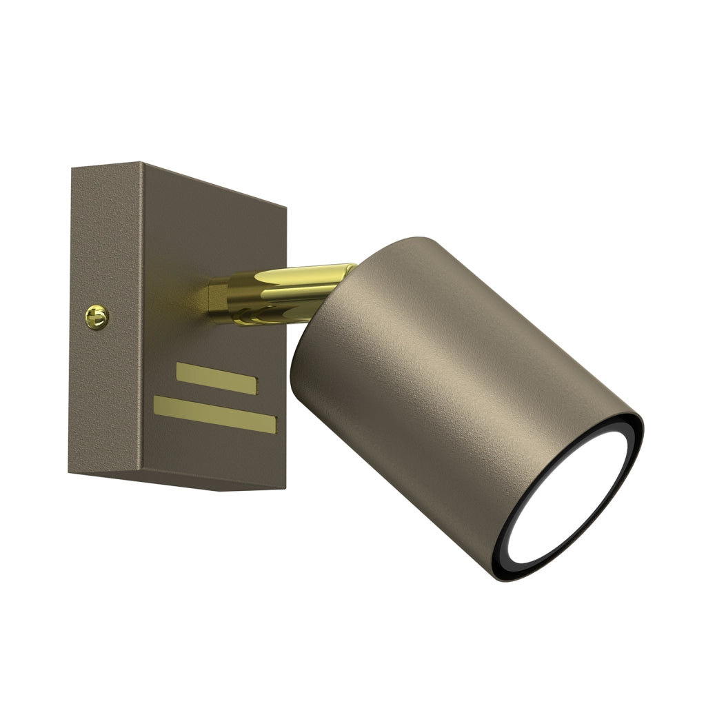 Faretto parete/soffitto orientabile oro 1xGU10 Striper Luminex