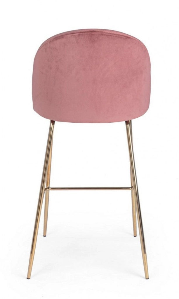 Set 2 Sgabelli Bar 51x55x105h cm Carry Velluto Blush