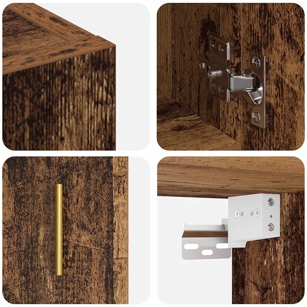 Armadietto a Muro | Mobile a Parete Legno vecchio 60 x 31 x 70 cm