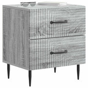 Comodino | Armadio da Notte | Mobiletto da notte con cassetto Grigio Sonoma 43 x 34,5 x 47,5 cm