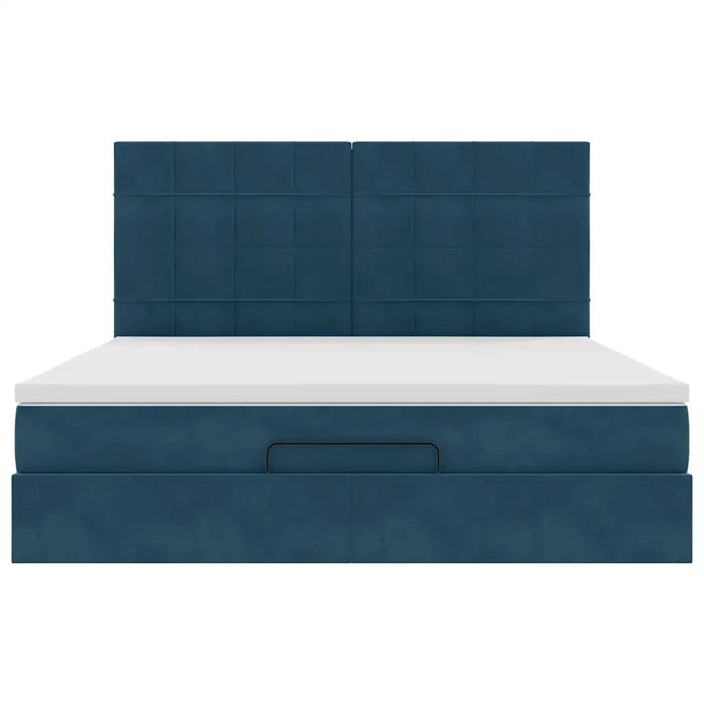 Struttura Letto Pouf con Materassi 160x200 cm Velluto 3313485