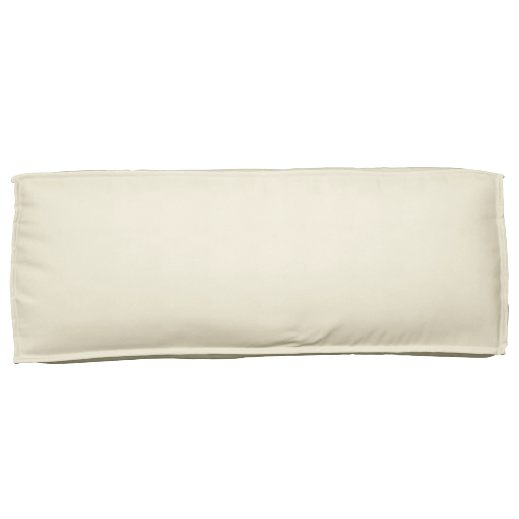 Cuscino pallet per schienale panna 120x40x12 cm tessuto Oxford