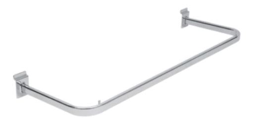Appendiabiti diritto portagrucce in tubo ovale cm. 90x30