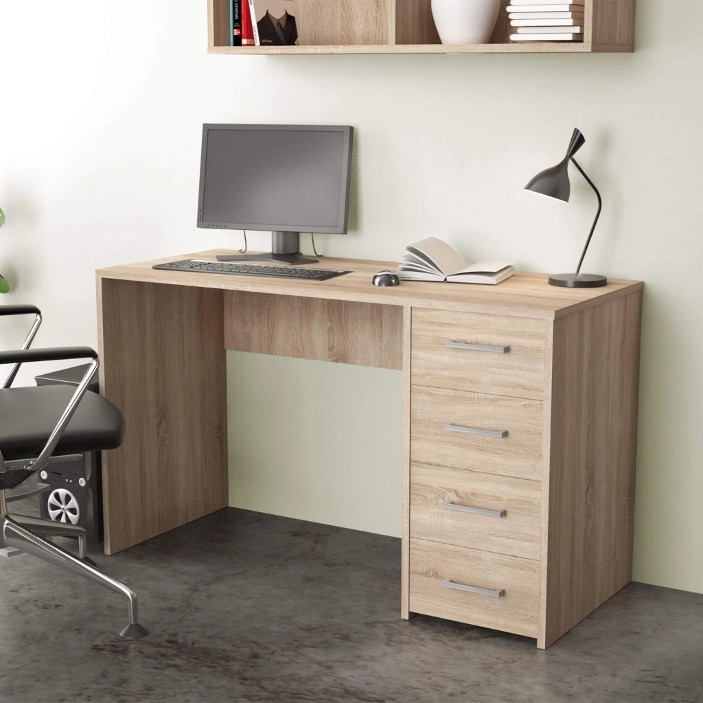 Scrivania Moderna con cassetto in Legno Composito cm 120x70x50 - NIKOLAS