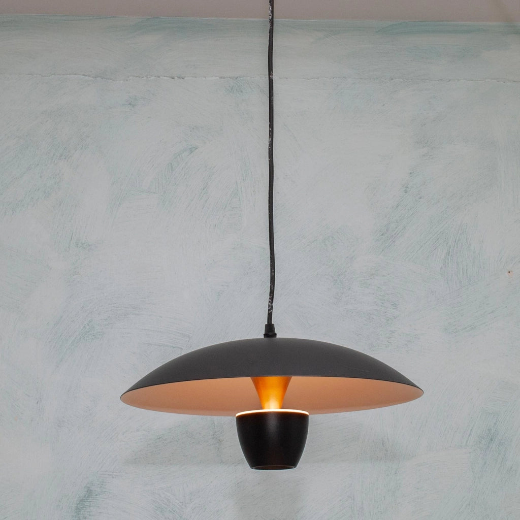 Lampadario moderno LED 11W pendente BIANCO lampada minimal industriale luce 3000K tavolo cucina 230V COLORE NERO