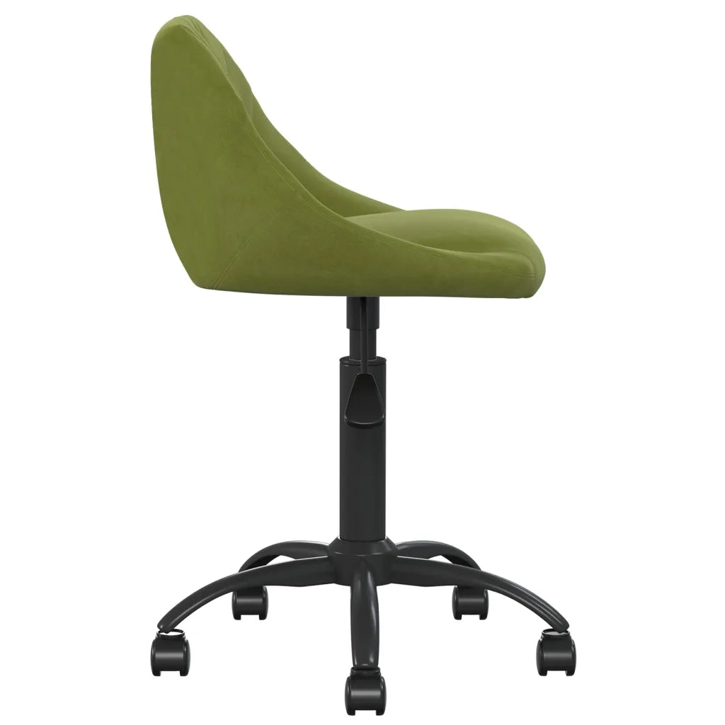 Sedia da Ufficio | Sedia da Gaming Verde Chiaro in Velluto
