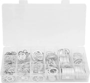 Set di anelli 450 pezzi in alluminio - diverse misure - resistente a elevate temperature - per carico di vibrazione - uso industriale - anelli di chiusura