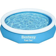 Trade Shop - Piscina Fast Set Tonda Fuori Terra Con Anello Gonfiabile 3200lt 305x66 Cm 57456 -