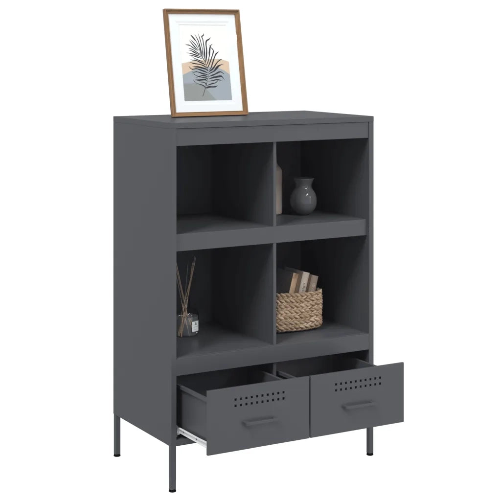vidaXL Credenza Antracite 68x39x101,5 cm Acciaio