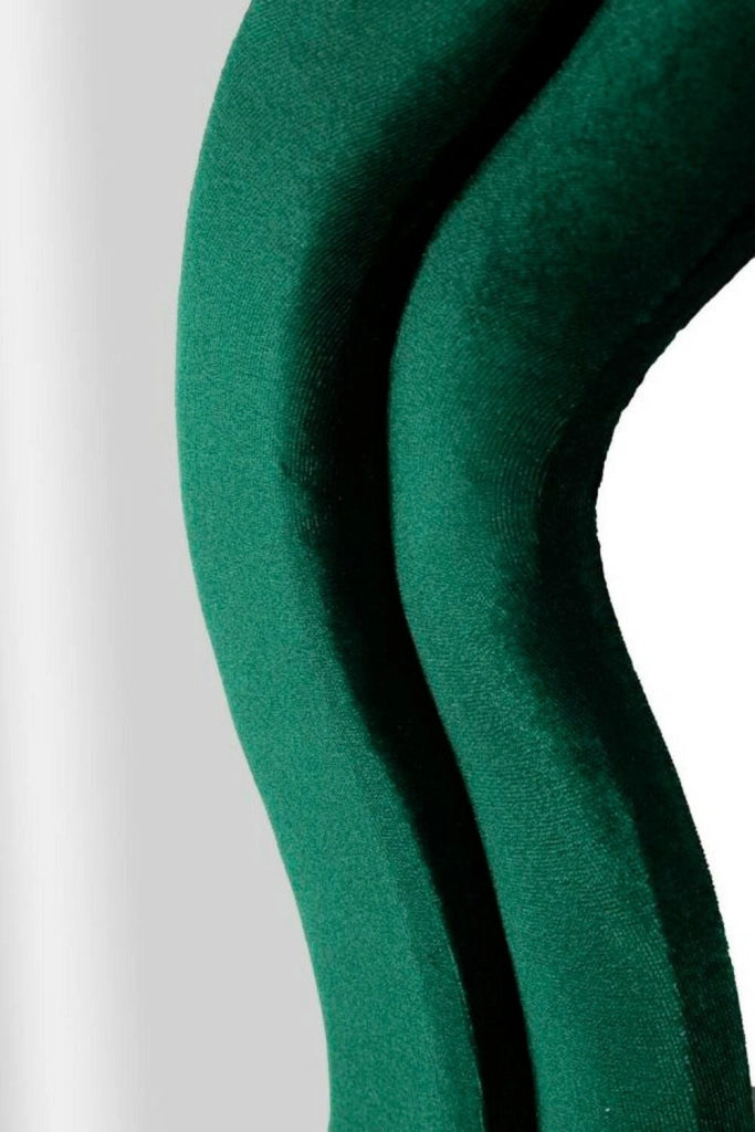 Specchio Lari, Specchiera, Articolo d'arredo a muro, Decorazione con specchio, 58x4 h160 cm, Verde