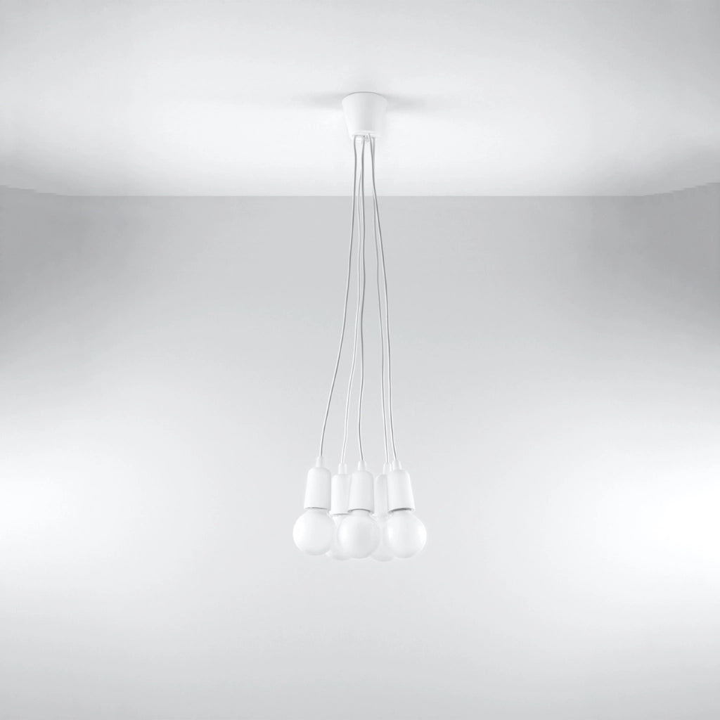 Lampadario Matero Pure Lume bianco 5 luci E27 IP20