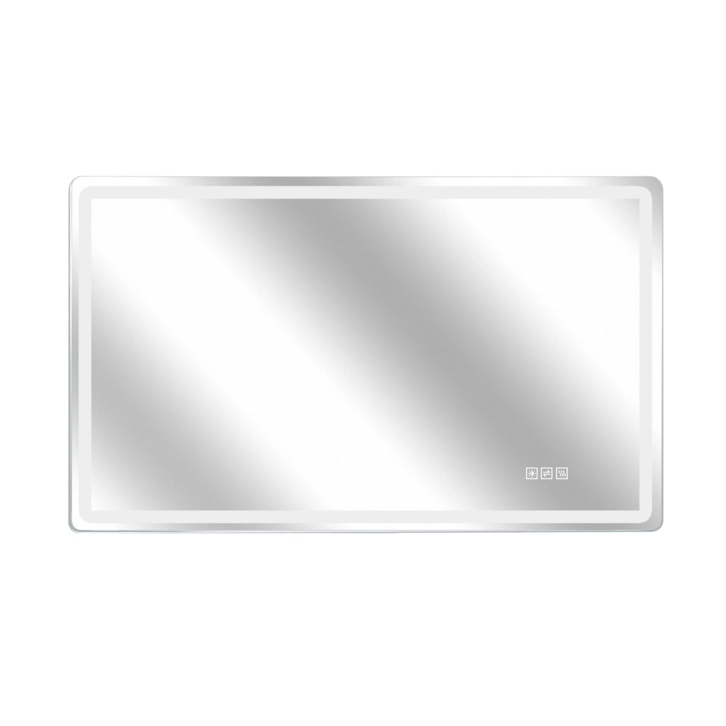 SPECCHIO LED BAGNO 60x100 cm senza cornice Argento con antiappannamento
