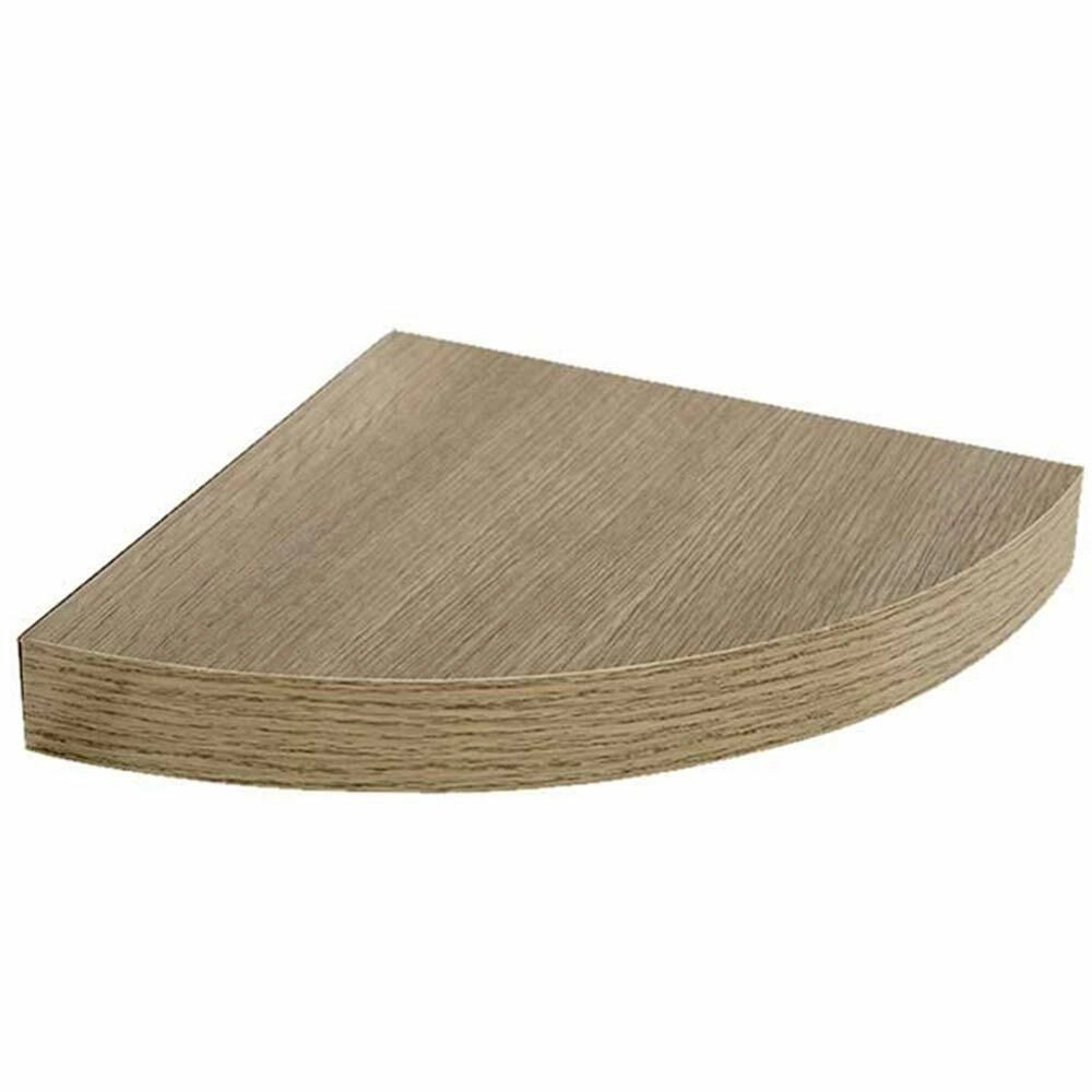 Trade Shop - Mensola Parete Angolare Scaffale Ripiano Ad Angolo In Legno Mdf Rovere 24 X 4 Cm -