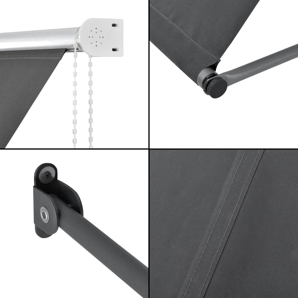Tenda da Sole per Balcone e Finestre Parasole da Parete 200x120 cm Grigio pro.tec