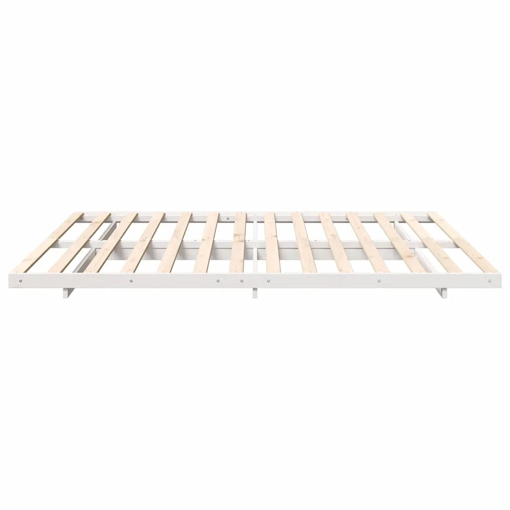 Struttura del letto Bianco 180 x 220 cm Pino massello 873137