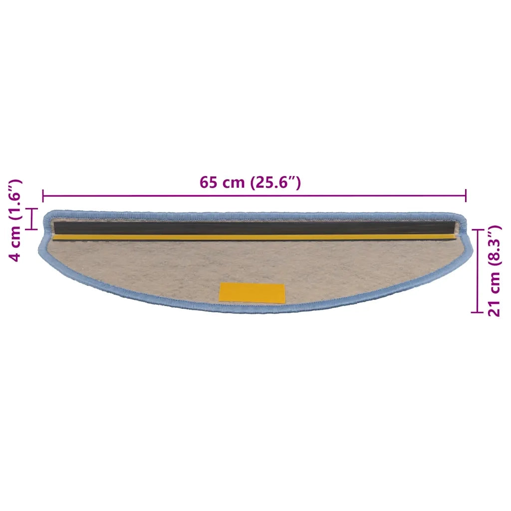 Tappeti Autoadesivi per Scale Aspetto Sisal 30 pz | Gradini per Scale 65x21x4 cm Blu