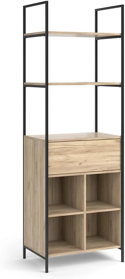 Armadio Enya, Legno, 60 x 180 cm con cassetto, per la conservazione di abbigliamento e accessori