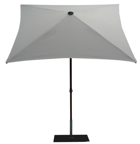 Ombrellone da Giardino 2x2 m Palo Ø38 mm in Alluminio Effetto Legno Tessuto Poliestere Trend Wood Bianco