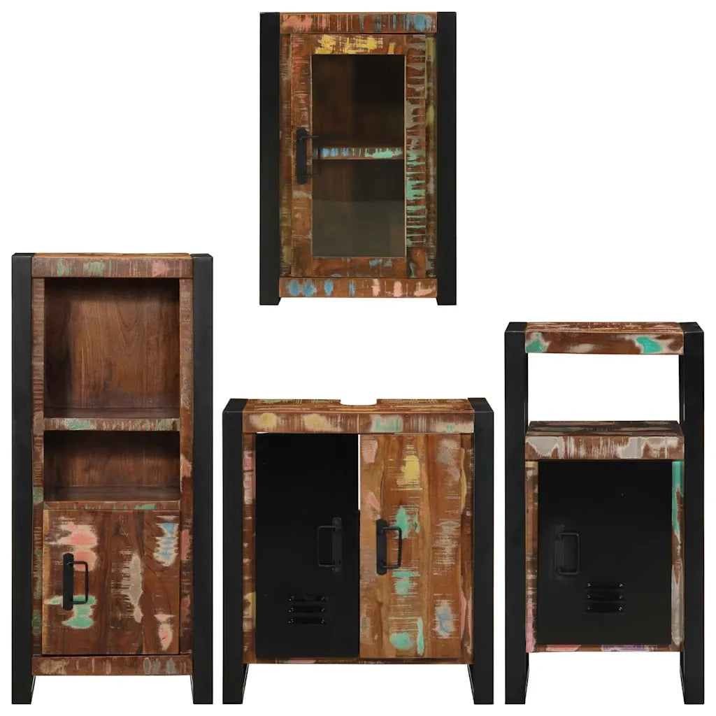 Set di mobili per il bagno 4 pcs Legno massello riciclato 3305683