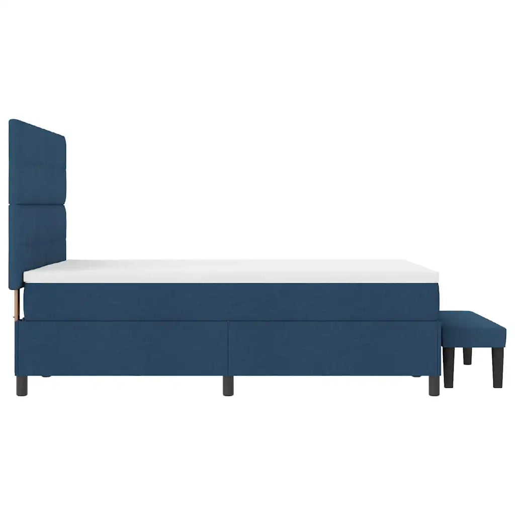 Letto a molle con materasso Blu 140 x 200 cm Tessuto 3344078