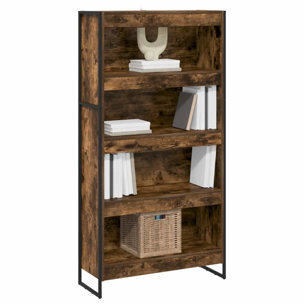 Armadio per Libri 2 pcs Quercia Fumosa 80 x 30 x 155 cm 3403006