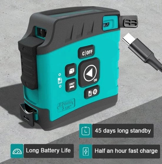 Laser Afstandsmeter Portatile con Alta Precisione Digitale Trena Laser per Misurazioni a Distanza di 60 m, Smart e Automatico