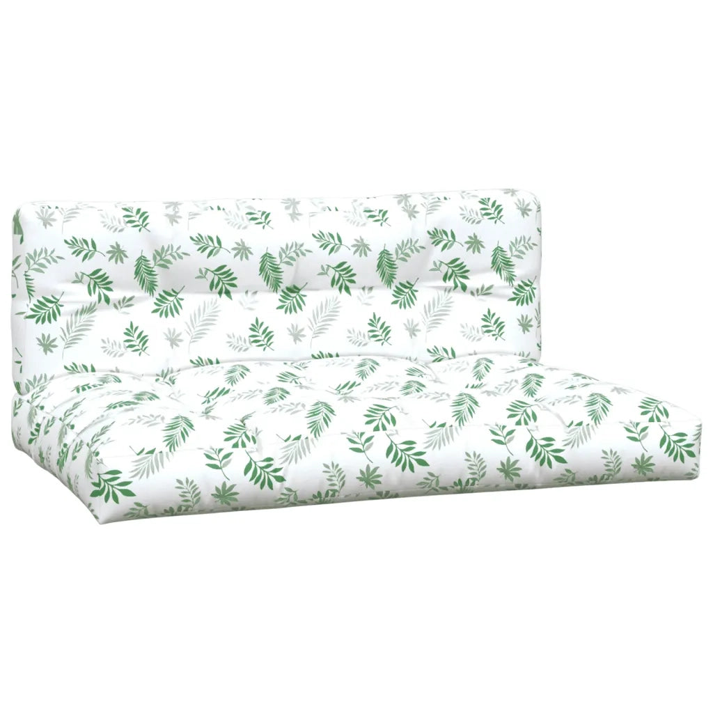 Cuscini per Pallet 2 pz Motivo a Foglie Tessuto 360751