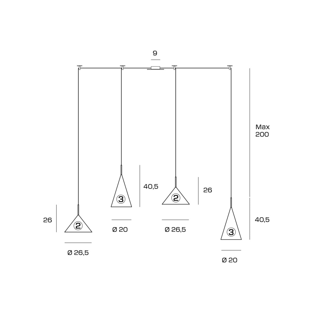 SAMOI KIT LAMPADARIO A SOSPENSIONE 4 LUCI COLORE ESTERNO NERO FINITURE BIANCO ORO ATTACCO E27