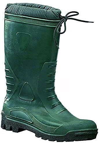 Vigor 5434941 Husky Stivali Antinfortunistici S5 Ginocchio PVC Puntale Acciaio Suola Antiperforazione EN ISO 20345 colore Verde Nero