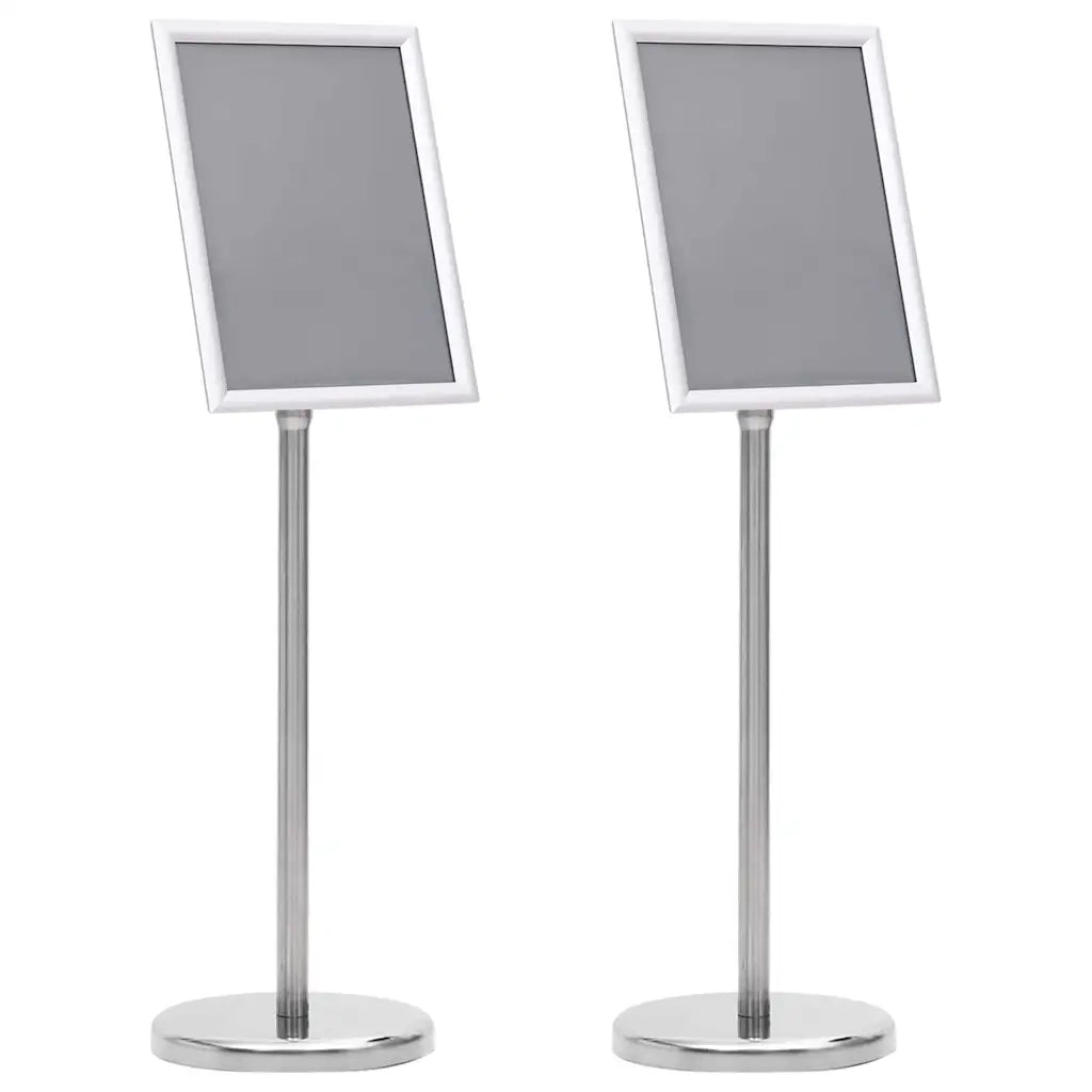 Supporti per poster 2 pz Argento 32.7 x 24 x 108 cm Alluminio CFW1668089