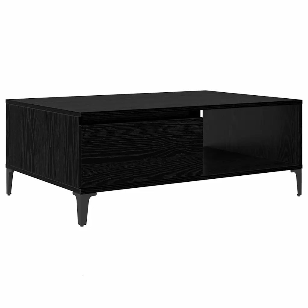 vidaXL Tavolino da salotto Rovere nero 90 x 60 x 35 cm
