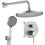 Set Doccia Da Incasso Rea Lungo Stripe Nickel Brush + Box