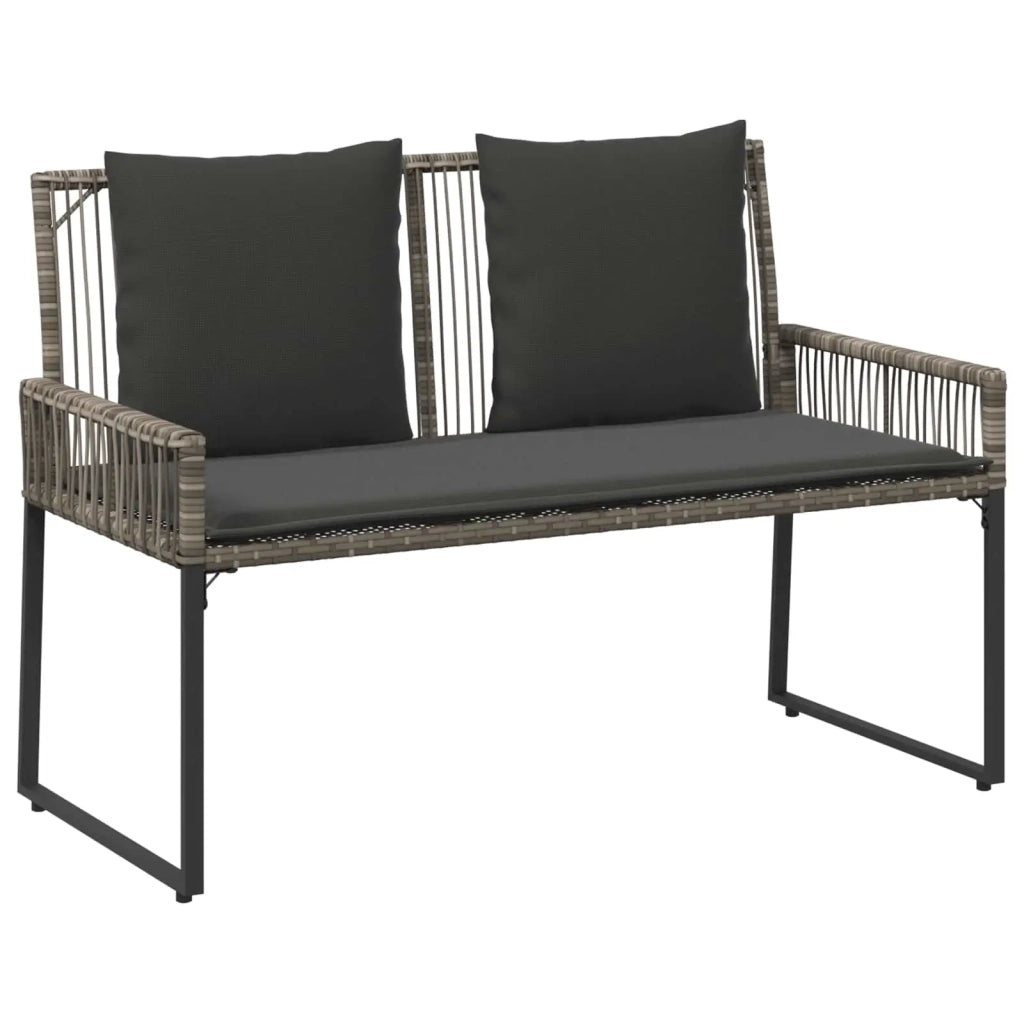 Set di Mobili da Esterno 9 pz | Set Salotto da Giardino Grigio e Grigio Scuro polyrattan