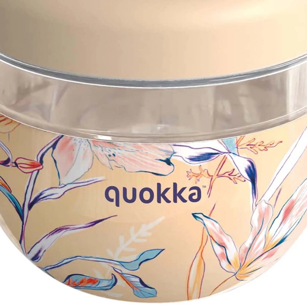 Contenitore Alimentare con Motivo Vintage Floreale 770ml con Coperchio Beige Quokka