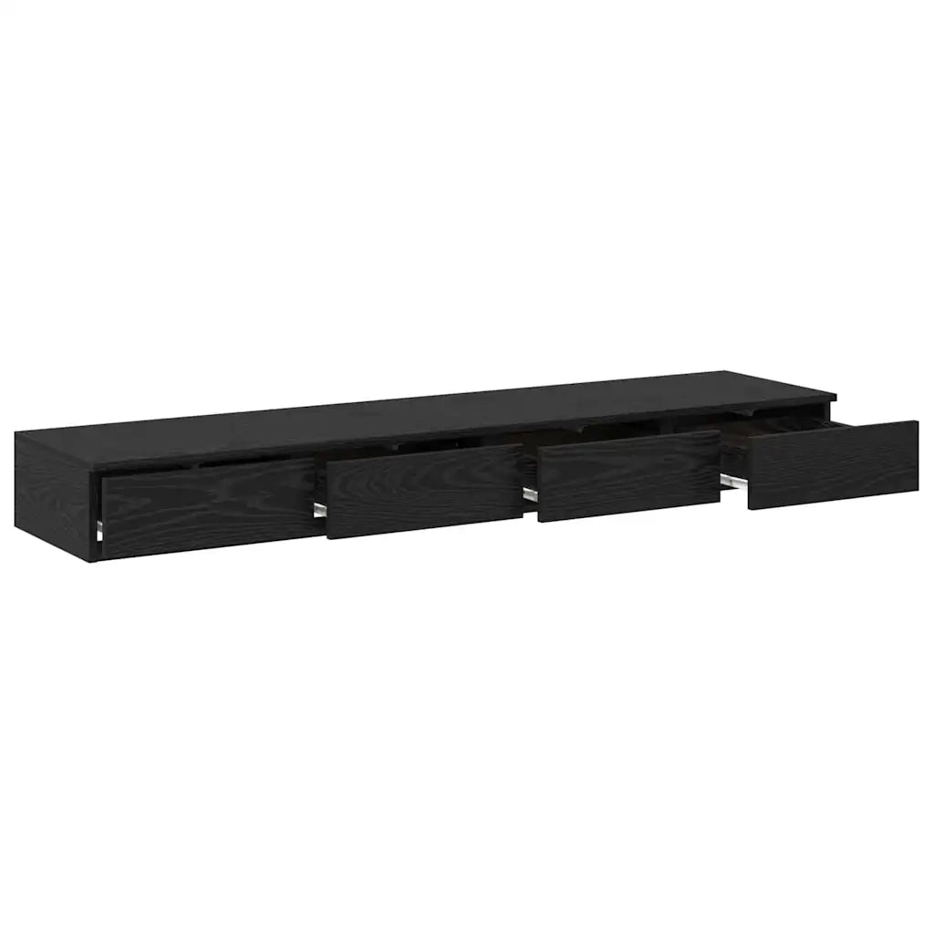 Cassetti per letto Rovere Nero 135 x 36,5 x 16,5 cm 866988